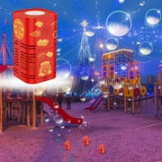 Fireworks Bubble Machine with Lights for Party (12 Holes with 100ml Bubble Solution), Firework Bubble Machine, Kids Bubble Machine with Closeable Sound for Party, Chinese New Year Multicolor